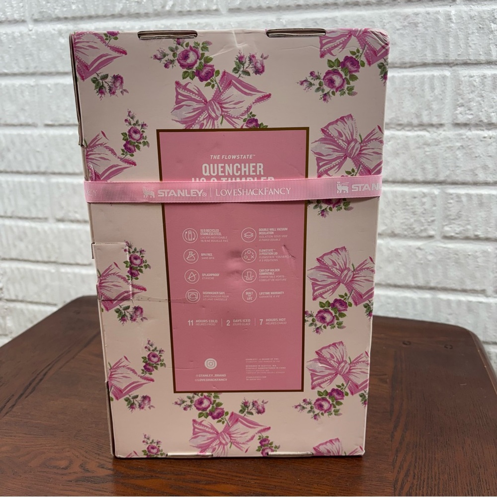 Love Shack Fancy x Stanley Tumbler 40oz Rosa Beaux Bow New in Box - Picture 3 of 8